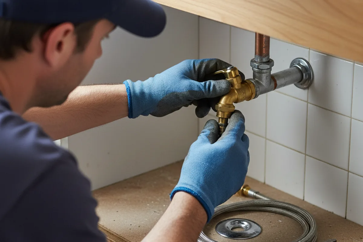 Shutoff valve and fitting work during Faucet and Fixture Repair in Bedford